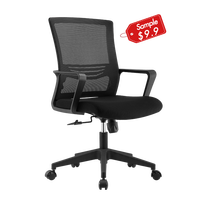 Vente en gros directe d'usine, chaise de bureau ergonomique de haute qualité avec dossier en maille, ensemble table et chaise de bureau