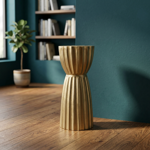 Mesa de Centro Moderna con Diseño Acanalado para Sala de Estar, Mueble Decorativo - Product Image 5