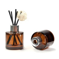 Bouteilles de diffuseur à roseaux en verre vides de luxe 50 ml avec bouchon à vis, gravure et sérigraphie pour parfums et fragrances