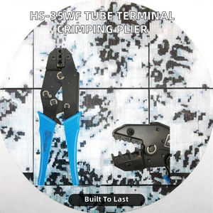 <span class=keywords><strong>Pince</strong></span> à <span class=keywords><strong>sertir</strong></span> de haute qualité en acier au carbone WF à mâchoires dentelées avec poignée en plastique, capacité métrique 8-2 AWG 10-35 mm² - Product Image 5