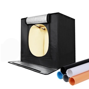 Boîte photo de 60 cm, studio photo, boîte de prise de vue assemblée, cube de lumière douce LED professionnel avec livraison rapide - Product Image 1