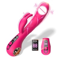 Vibrateur pour femmes 3 en 1, stimulation du point G, vibration vaginale, 9 modes, double tête rotative, vibrateur lapin pour couples adultes, jouets sexuels