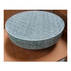 Gran oferta, mesa de centro Floral de madera maciza moderna de calidad Premium, Base de latón, muebles decorativos artesanales, hueso de la India extensible - Product Image 1