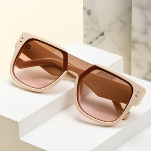 Elegantes Gafas de Sol Cuadradas de Una Pieza con Lentes Grandes para Mujer, Diseño Moderno, de Lujo - Product Image 2