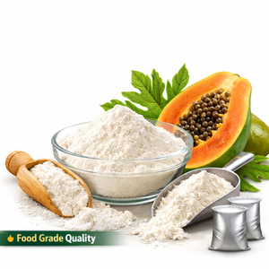 Poudre d'<span class=keywords><strong>enzyme</strong></span> de papaïne de qualité cosmétique, exfoliante pour la peau, certifiée Halal, emballée sous vide en fût, matière première protéinée - Product Image 1