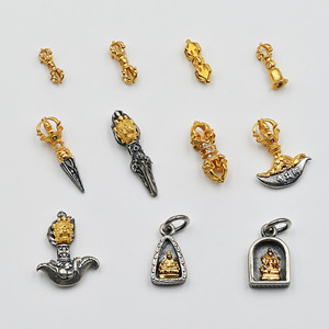 925 hache outil magique démon pilon côté pendentif suspendu style tibétain argent véritable Vajra - Product Image 6