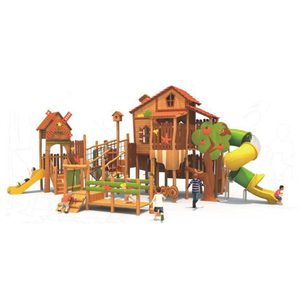 Trẻ em ngoài trời vui chơi đồ chơi lớn trượt bằng gỗ thiết bị sân chơi cho các trường học & công viên LLDPE & nhựa cho trẻ em phiêu lưu - Product Image 2