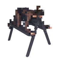 Verstellbares Tortur-Bett Sex-Liebesstuhl SM Dreieckiges Holzpferd-Kombi-Set für Erwachsenen-Dungeon-Spiele