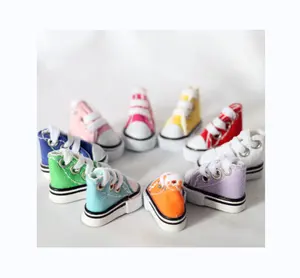 Sapatos de lona 3d, sapatos de lona da moda em miniatura com tênis de brinquedo com cadarços, acessórios para boneca
