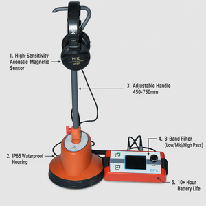 Localisateur de défauts de câbles souterrains TDR Acoustique-Magnétique Précision 10 cm IP65 HP-C12 pour la détection de puissance - Product Image 3