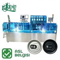Machine de marquage laser à fibre automatique pour codes QR sur couvercles de canettes de boissons, avec alimentation automatique/séparation, lecture par vision, vérification et rejet des canettes défectueuses