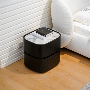 Muebles <span class=keywords><strong>de</strong></span> Dormitorio Modernos <span class=keywords><strong>de</strong></span> Madera <span class=keywords><strong>de</strong></span> Lujo con Cajones <span class=keywords><strong>de</strong></span> Mármol, Mesa <span class=keywords><strong>de</strong></span> Noche <span class=keywords><strong>de</strong></span> Nogal Estilo Mediados <span class=keywords><strong>de</strong></span> Siglo para Dormitorio - Product Image 3