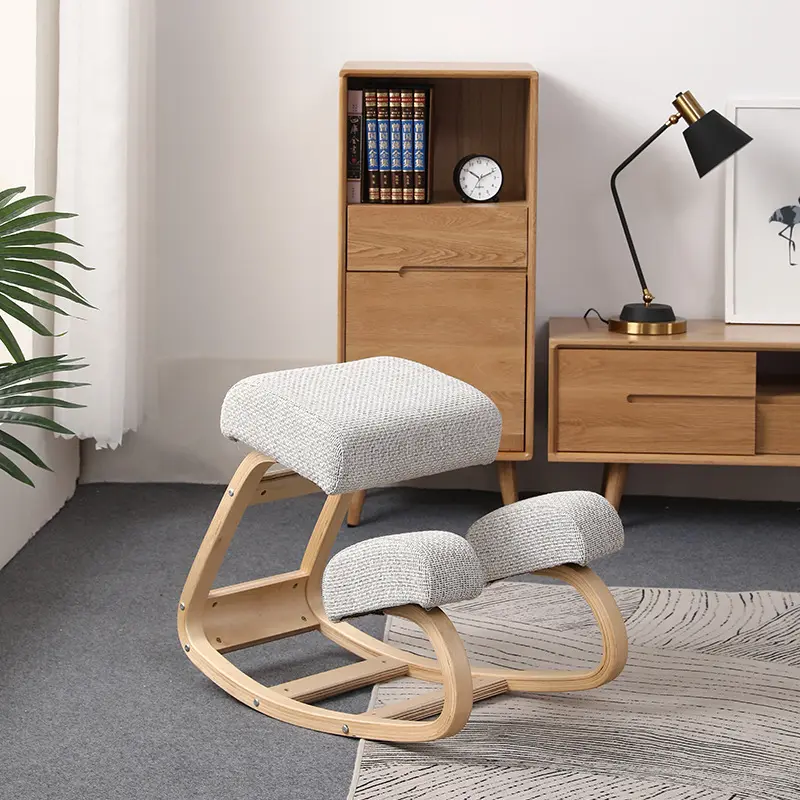 Деревянный стул для коррекции осанки, стул для компьютера, эргономичный стул для домашнего офиса, активного сидения