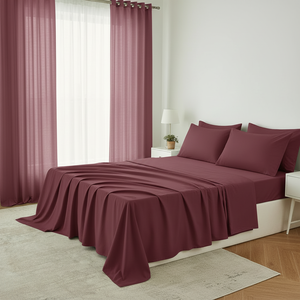 American Top Sale <strong>King</strong> Size <strong>Super</strong> Soft Luxury Solid Embroidery 8PCS Bed <strong>Sheets</strong> with Sheer Curtains <strong>Extra</strong> 4Pillowcases for Hotel - Product Image 4