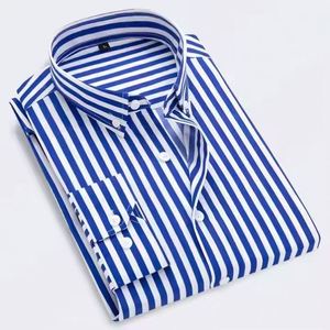 I-0512 Camisa de Manga Larga para Hombre, Primavera-Otoño, Corte Entallado, Estilo Casual de Negocios, Cuello Alto, Transpirable, Color Sólido - Product Image 2