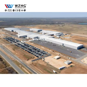 อาคารเหล็กสำเร็จรูปสำหรับโรงงานที่มีอายุการใช้งาน50ปี ISO9001การรับรองแรงลม200กม./ชม. สำหรับโรงงาน - Product Image 1