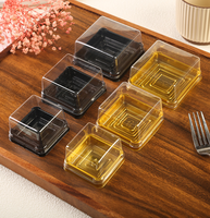 Boîte à pâtisserie en plastique PET pour gâteaux de lune, avec couvercle en dôme, mini boîte rectangulaire, boîte à sushi, boîte à sucre, boîte à nourriture pour bébé, boîte à gâteaux