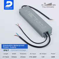 Fuente de Alimentación LED IP67 Dali Triac 0/1-10V 12V 24V, Impermeable, 60W 100W 300W 100-240VAC, Regulable, Controlador LED Dali DT8