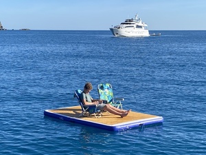 2020 nuevo diseño personalizado Air Dock 6 personas inflable agua <span class=keywords><strong>flotante</strong></span> isla plataforma - Product Image 4
