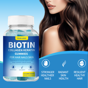 Gummies de Vitamines pour Cheveux et Peau Marque Blanche – Gummies de Biotine <span class=keywords><strong>Pure</strong></span> et de Collagène Végétaliens et Halal - Product Image 3