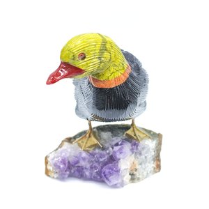 งูหินดิบชาวบราซิลที่สร้างขึ้นอย่างประณีตด้วยควอตซ์/แคลไซต์สีดำนกสีเขียว/ดำศิลปะพื้นบ้านสำหรับเป็นของขวัญทางธุรกิจ - Product Image 2