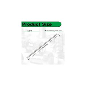 <span class=keywords><strong>Tige</strong></span> <span class=keywords><strong>filetée</strong></span> 3/8"-16, 2 pièces, en acier 304, longueur 12 pouces, filetage à droite UNC, tiges filetées pour projets électriques - Product Image 2