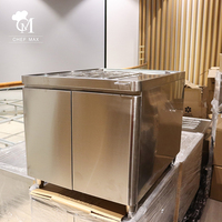 Chefmax rouge étoile conception prix Intelligent automatique Commercial refroidissement feu tout plat cuisson mélangeur