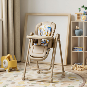 Chaise haute multifonctionnelle 3 en 1 pour bébé, dossier et hauteur réglables, avec plateau repas pour nourrissons - Product Image 1