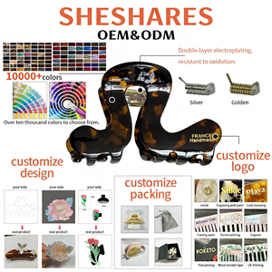 Shes Wholesale Fermagli per capelli a pinza in acetato con strass a forma di ciliegia, motivo frutta, vintage hawaiano, da donna, personalizzabili OEM - Product Image 6