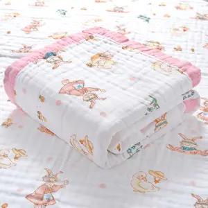 Serviettes de bain en gaze pour nouveau-né, couvertures en fil de coton pour bébé, couvertures d'été pour bébé, vente en gros, printemps et automne