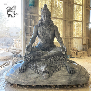 Statue de Dieu hindou en <span class=keywords><strong>pierre</strong></span> naturelle sculptée à la main, nouvelle conception BLVE, grande <span class=keywords><strong>sculpture</strong></span> de Shiva en marbre bleu avec socle - Product Image 2