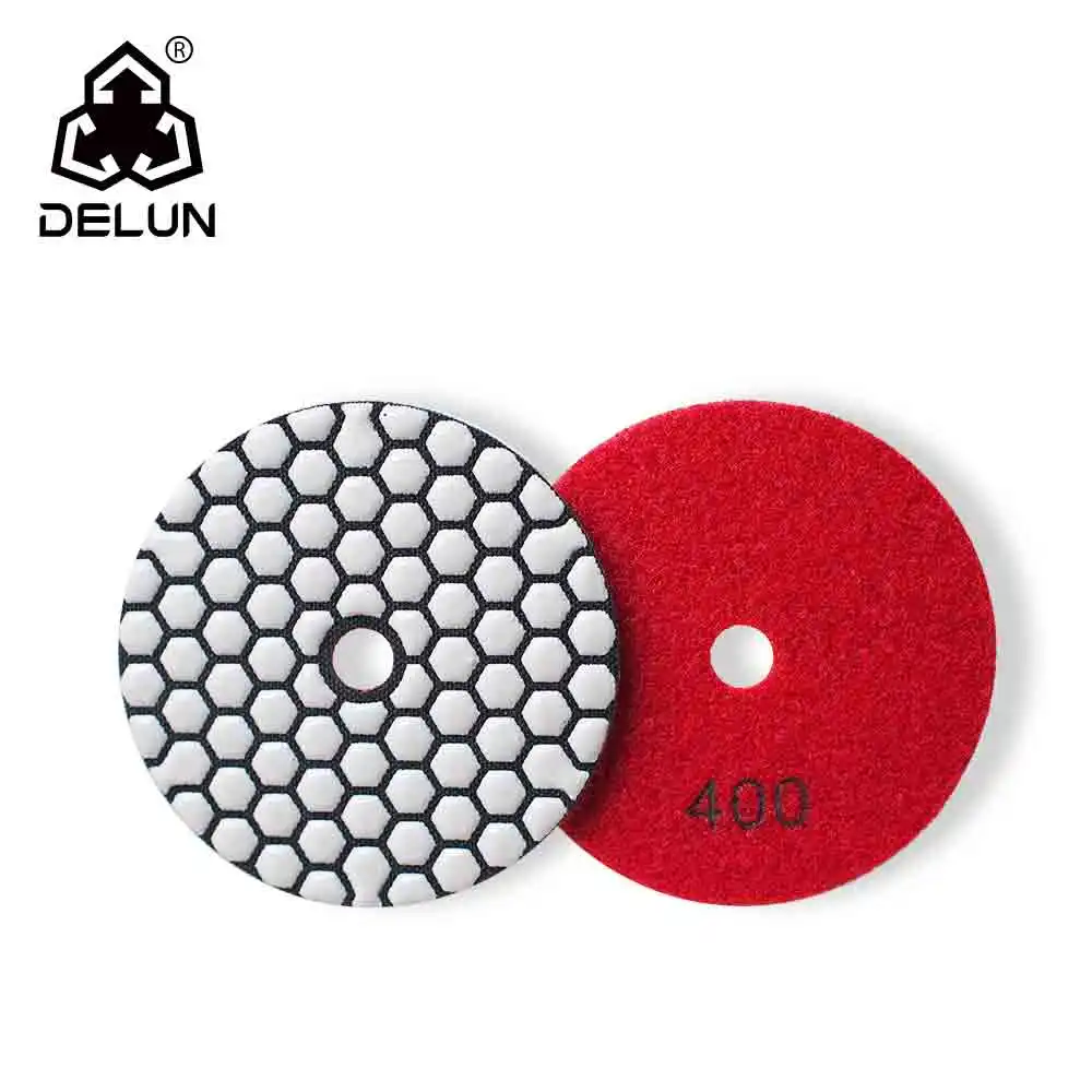 DELUN Easy Light Diamond Nass polier pads Schleif schleif scheiben Werkzeuge 3-Zoll-Körnung 50 #-3000 # für Granit marmorstein