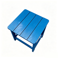 Table et chaises de jardin en plastique HIPS imitation bois, haute résistance, pour extérieur – Vente chaude