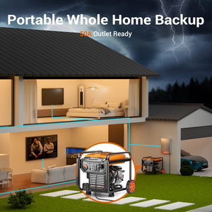 Factory Outlet 120V Open Frame <b>Generators</b> Light&Portable 9000W 12KW Petrol Inverter <b>Generator</b> for Home Use &Outdoor Use - Product Image 4