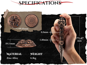 Dados de varita de aleación de Zinc y Metal DND para juegos de mesa poliédricos TRPG Dungeons & Dragons sigue la flecha azul para explorar tu mundo - Product Image 5