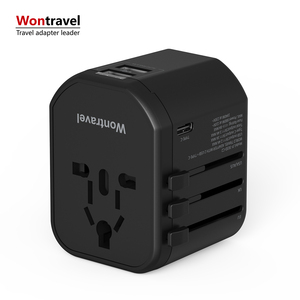 Wontravel Bộ Chuyển Đổi Du Lịch Điện Quốc Tế Thông Dụng USB Type C Kép Bộ Chuyển Đổi Phích Cắm Du Lịch Châu Âu Chuyển Đổi <span class=keywords><strong>4</strong></span> Trong <span class=keywords><strong>1</strong></span> - Product Image 4