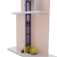 Kleiner Vier-Säulen-Elektro-Lastenaufzug 3m 5m 6m 8m 9m 10m 12m Hydraulischer Frachtlift