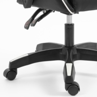 Chaise de jeu avec support lombaire et appui-tête, dossier haut ergonomique en cuir PU, pivotant à 360 degrés avec repose-pieds, lumières LED RGB, OEM