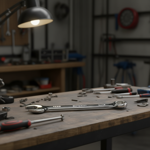 Fervi Combination <b>Wrench</b> 11/16 Inch Chrome Plated Mirror Polished - Product Image 3