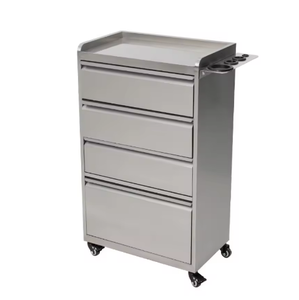 Stainless Steel Salon Barber Cabinet Drawers <b>Trolley</b> <b>4</b>-<b>Wheel</b> Modern Design Furniture Gym Workshop School Hotel Home Office - Product Image 5