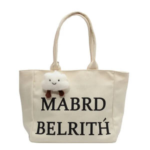 <span class=keywords><strong>Alphabet</strong></span> Print Canvas Tote Bag Zipper Casual Large Capacity Beach Travel Shopping Women's Underarm Bag - Product Image 2