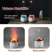 Diffuseur d'huiles essentielles électrique USB personnalisé Vulcano Air, humidificateur à motif flamme bleu-jaune, pour la maison et la chambre, aromathérapie