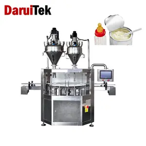 High-Quality Automatic Cans Jars Auger Milk Coffee Protein Dry Powder Weighing Filling and Sealing Machine 1000g