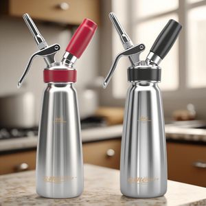 Yüksek kaliteli krem kırbaç şerit ticari kullanım profesyonel 500ml paslanmaz çelik 304 kırbaç krem kırbaç - Product Image 5