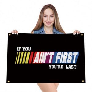 ขายส่งจากโรงงาน ธงขนาด 90x150 ซม. 3x5 ฟุต ถ้าคุณไม่ใช่คนแรก คุณจะเป็นคนสุดท้าย ธงสำหรับใช้งานกลางแจ้งและในร่ม - Product Image 6