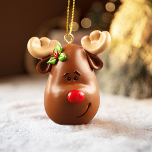 Resin Mini Santa Snowman Christmas Tree Ornament <b>Animal</b> Gingerbread <b>Decorations</b> Bagged Christmas Gifts - Product Image 5