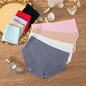 Mode femmes <span class=keywords><strong>sous</strong></span>-vêtements pas cher prix femmes <span class=keywords><strong>sous</strong></span>-vêtements taille moyenne sans couture glace soie culotte De Mujer - Product Image 1
