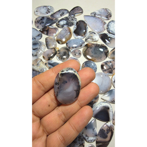 Opale dendritique de haute qualité – Cabochon poli, pierre précieuse en vrac, prix de gros - Product Image 5