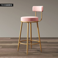 Chaise Bar Comptoir En Gros Français Grande Table Restaurant Meubles Fer De Luxe Haute Moderne Or Métal Tabouret Chaise Bar