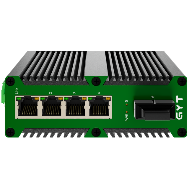 New Product Good Price DIN Rail 4-port 100M Industrial PoE Fiber Managed Switch